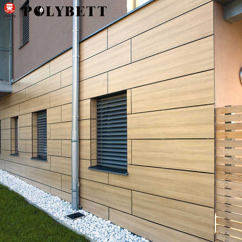 Wood Grain Hpl Compact Phenolic Laminate Plastic Exterior Decorative Wall Panels 
